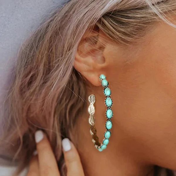 Vintage Turquoise Sterling Silver Earrings