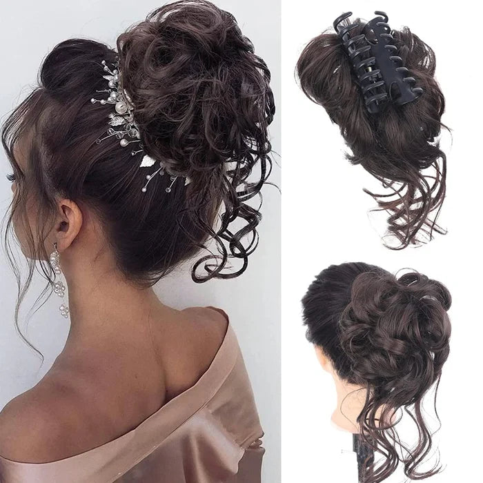 Wavy Curly Chignon Ponytail Hairpiece
