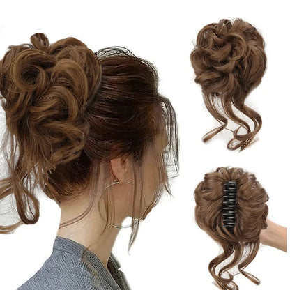 Wavy Curly Chignon Ponytail Hairpiece